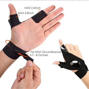 Night Beam Fingerless LED Gloves